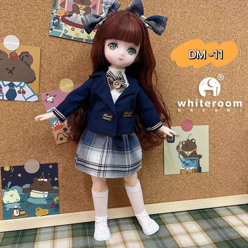 BJD Doll 30cm Long Hair Lolita Dress Gift For Girls - ToylandEU