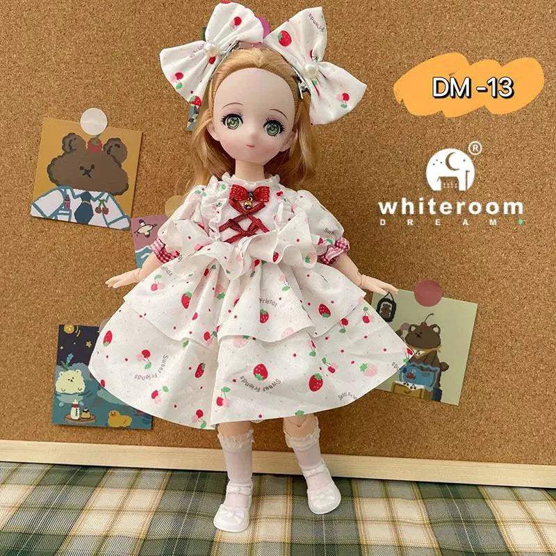 BJD Doll 30cm Long Hair Lolita Dress Gift For Girls - ToylandEU