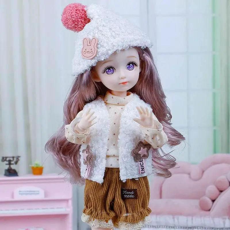  BJD Doll 30cm with Clothes and 3D Eyes for Girls -  ToylandEU™