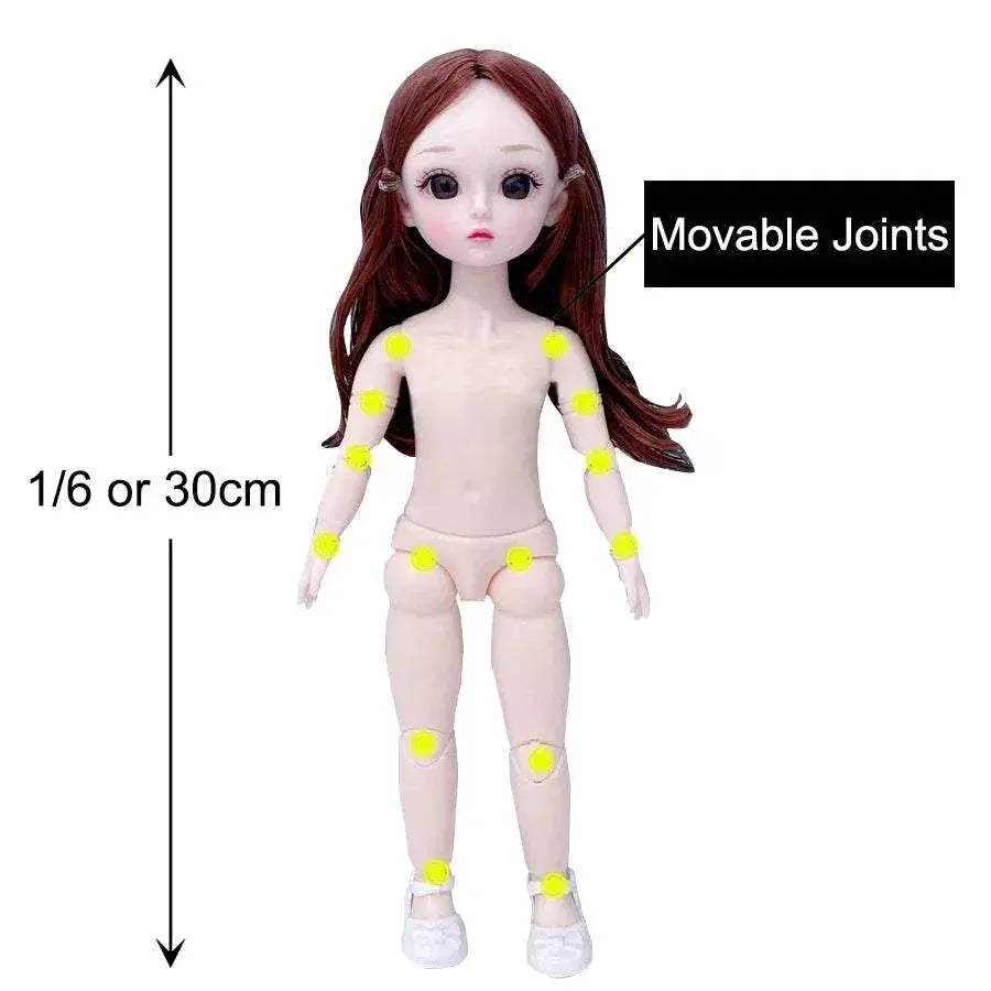  BJD Doll Nude 30cm 1/6 with Attractive Eyes for Girls -  ToylandEU™