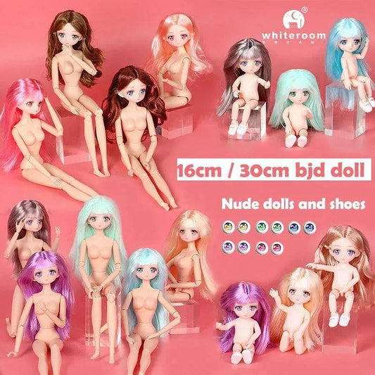  BJD Doll Three Dimensional Eyes Long Hair 12 Inch Elite -  ToylandEU™