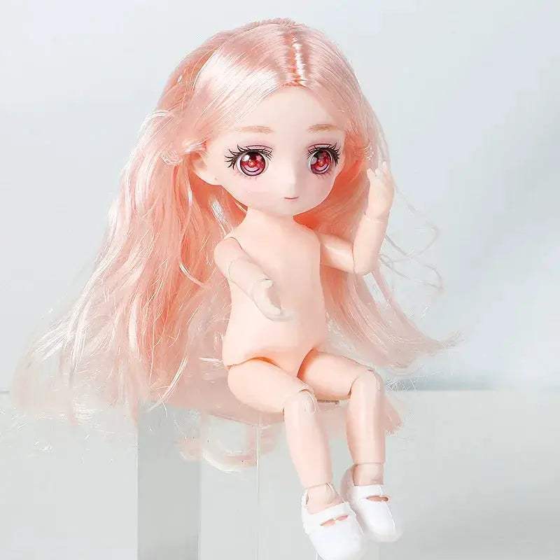 BJD Doll With Three Dimensional Eyes Long Hair 12 Inch - ToylandEU