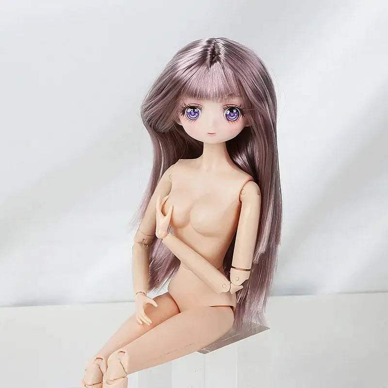 BJD Doll With Three Dimensional Eyes Long Hair 12 Inch - ToylandEU