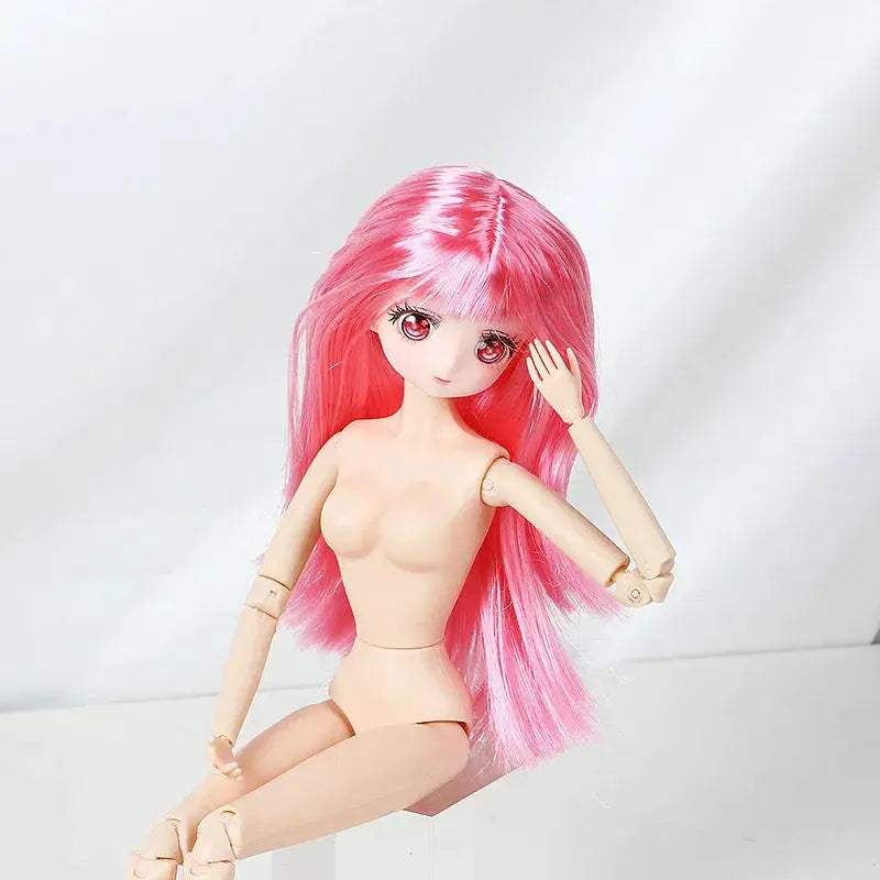 BJD Doll With Three Dimensional Eyes Long Hair 12 Inch - ToylandEU