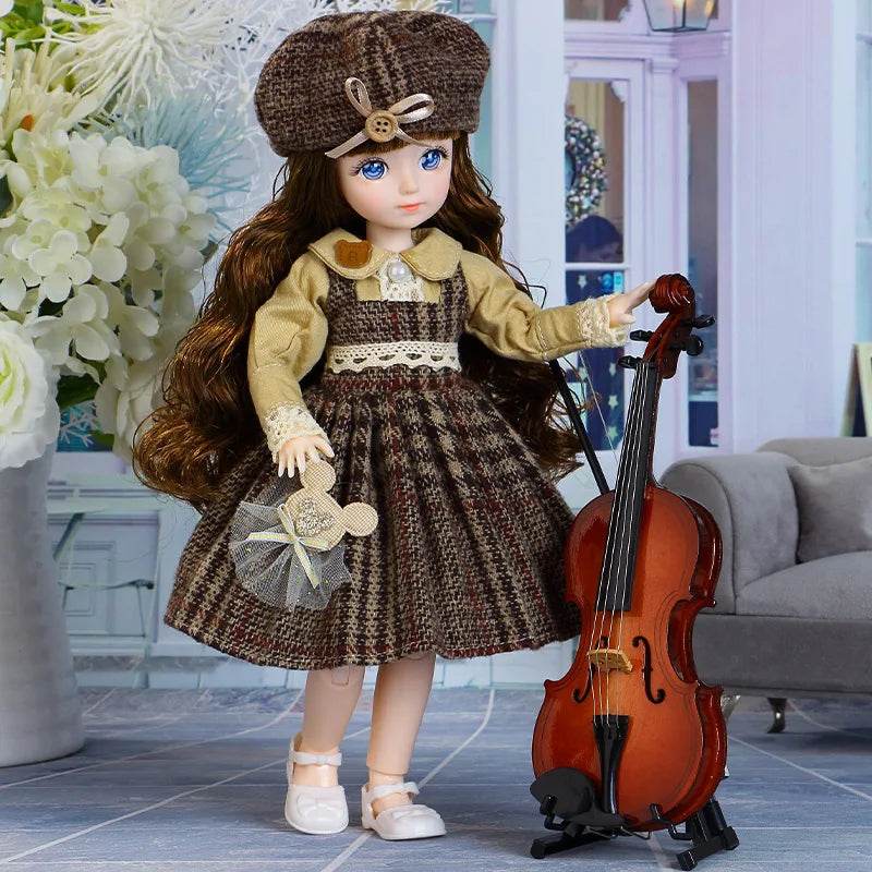 BJD Doll and Clothes Multiple Joints 30cm Dress Up Toy - ToylandEU