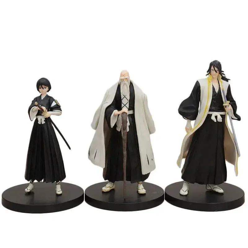 BLEACH Kuchiki Rukia Byakuya Yamamoto Genryuusai Shigekuni PVC Action Figure, Anime Figurines Standing Position Statues 16 CM - ToylandEU