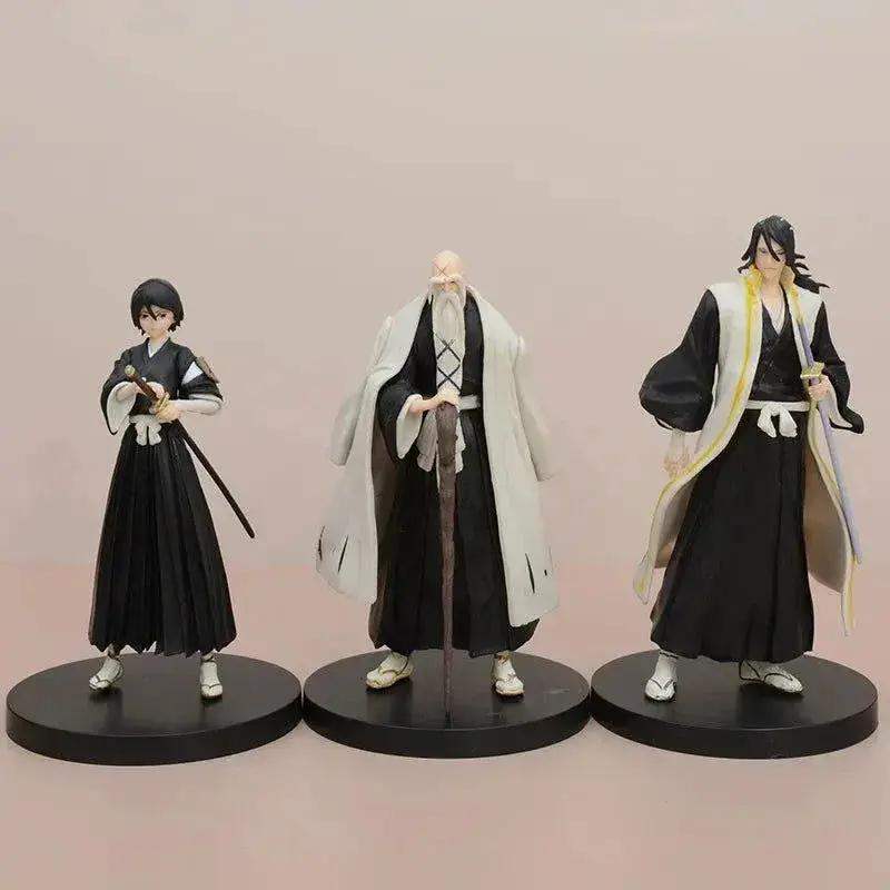 BLEACH Kuchiki Rukia Byakuya Yamamoto Genryuusai Shigekuni PVC Action Figure, Anime Figurines Standing Position Statues 16 CM - ToylandEU