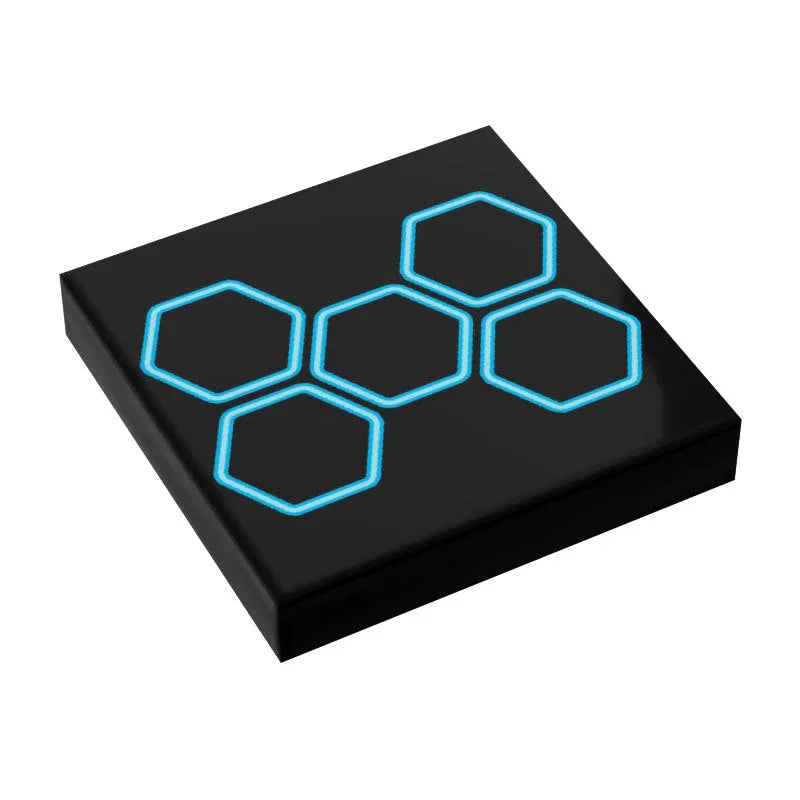 BLOK Lightcyle Honeycomb (Small) Grid Flooring / Wallpaper 2x2 Tile  - B3 Customs - ToylandEU