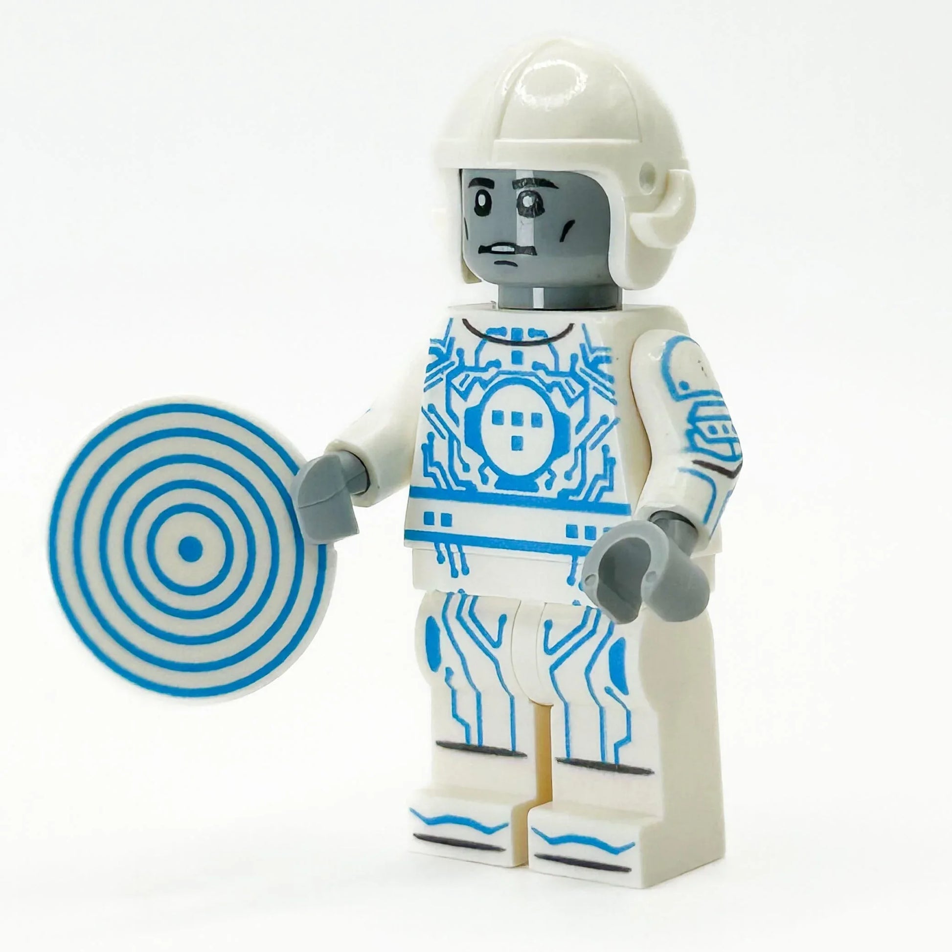 LEGO Tron Figure Custom Printed With Bright Light Disc Compatible With LEGO Bricks Authentic LEGO Parts - ToylandEU