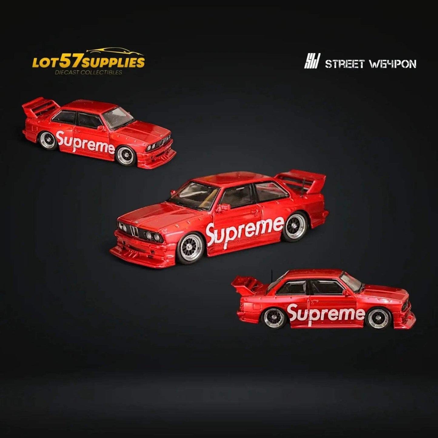 BMW E30 Diecast 1 64 Street Weapon Red Limited 499 - ToylandEU