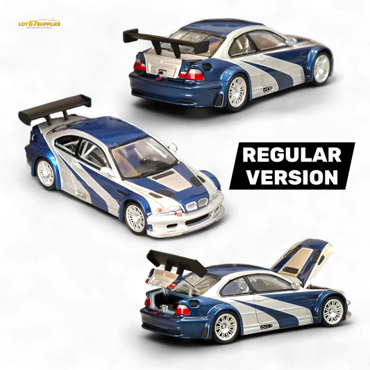 BMW E46 M3 GTR Diecast Model 64 Scale Openable Hood - ToylandEU