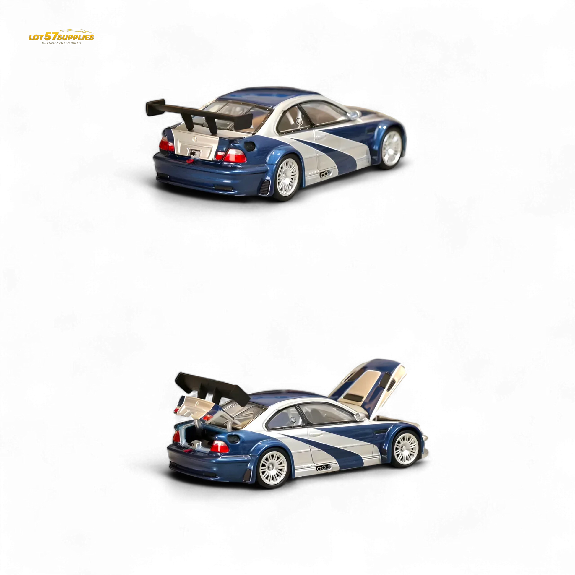BMW E46 M3 GTR Diecast Model 64 Scale Openable Hood - ToylandEU