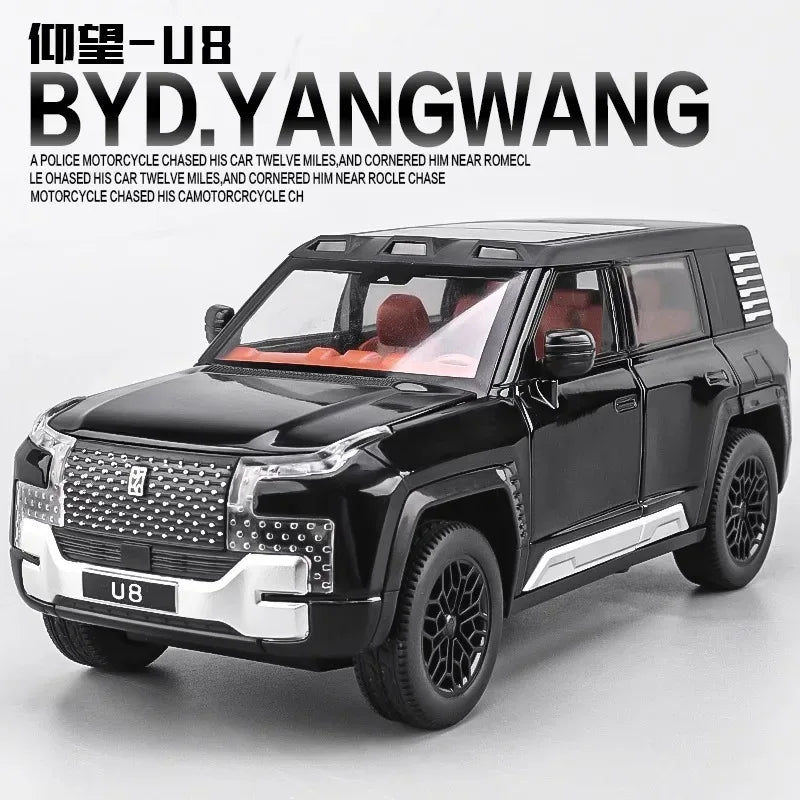BYD Look Upat U8 SUV Diecast Model 1:24 Alloy Metal Sound Light Toy - ToylandEU