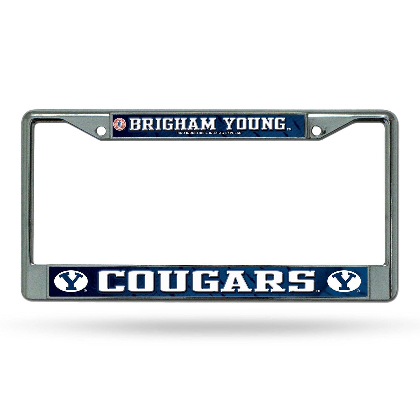 BYU Cougars License Plate Frame Chrome Printed Insert - ToylandEU