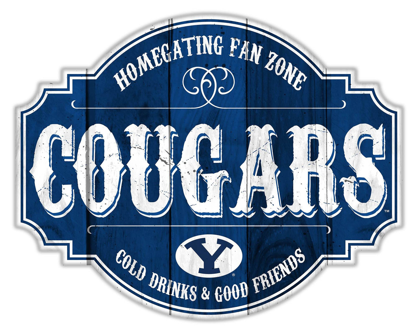 BYU Cougars Wood Sign 12 Inch Homegating Tavern Decor - ToylandEU