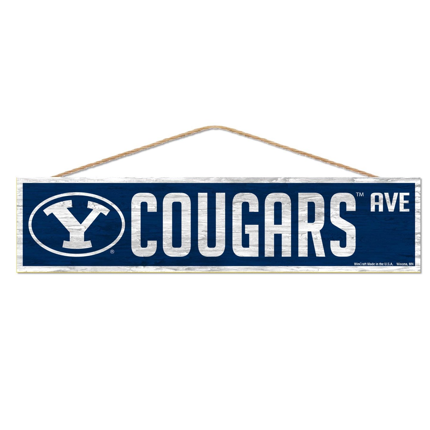 BYU Cougars Wood Sign 4x17 Inches for Home Wall Decor - ToylandEU