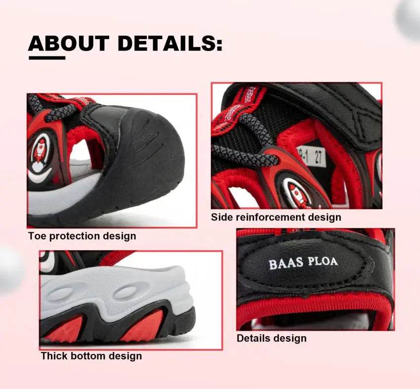 Baasploa Children Sandals Boys Fashion Breathable Beach Shoes - ToylandEU