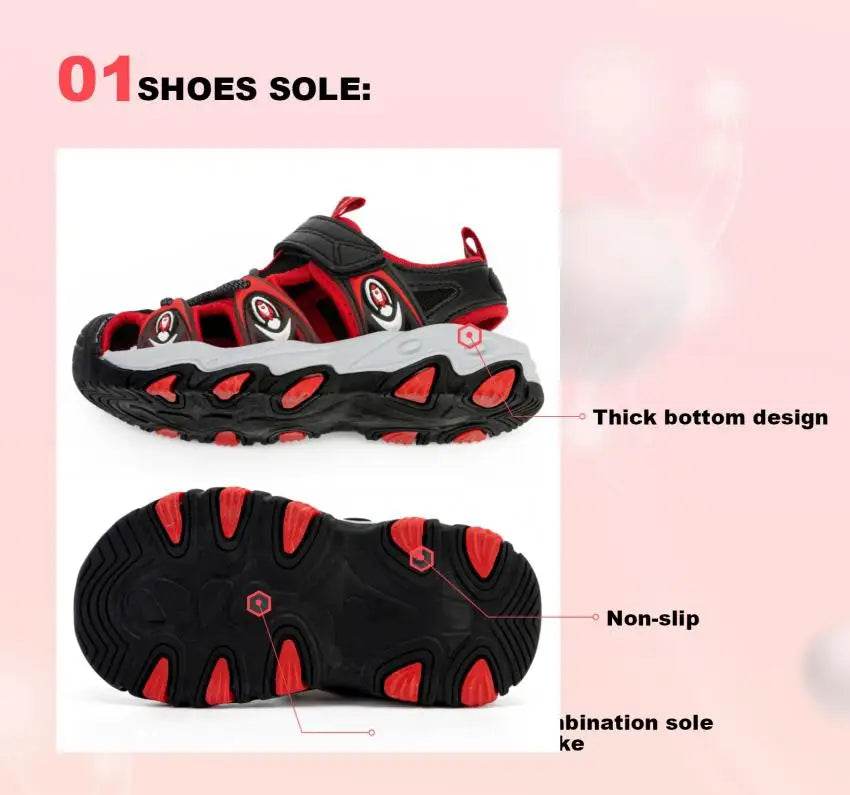 Baasploa Children Sandals Boys Fashion Breathable Beach Shoes - ToylandEU
