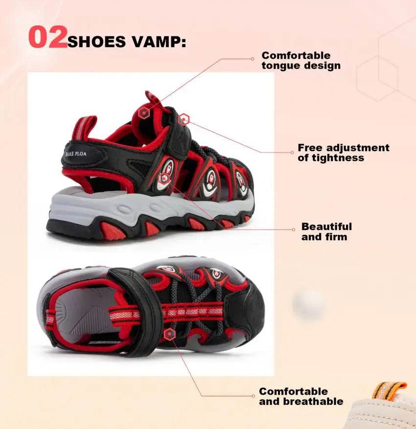 Baasploa Children Sandals Boys Fashion Breathable Beach Shoes - ToylandEU