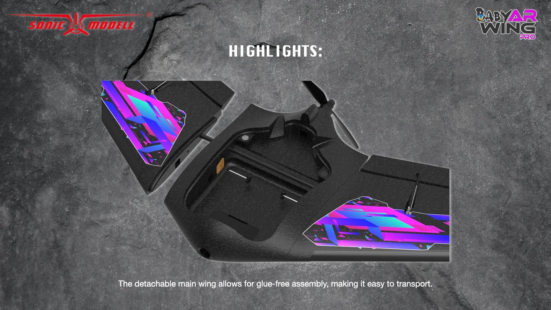 Baby AR Wing Pro 682mm Wingspan EPP FPV Flying Wing RC Airplane - ToylandEU