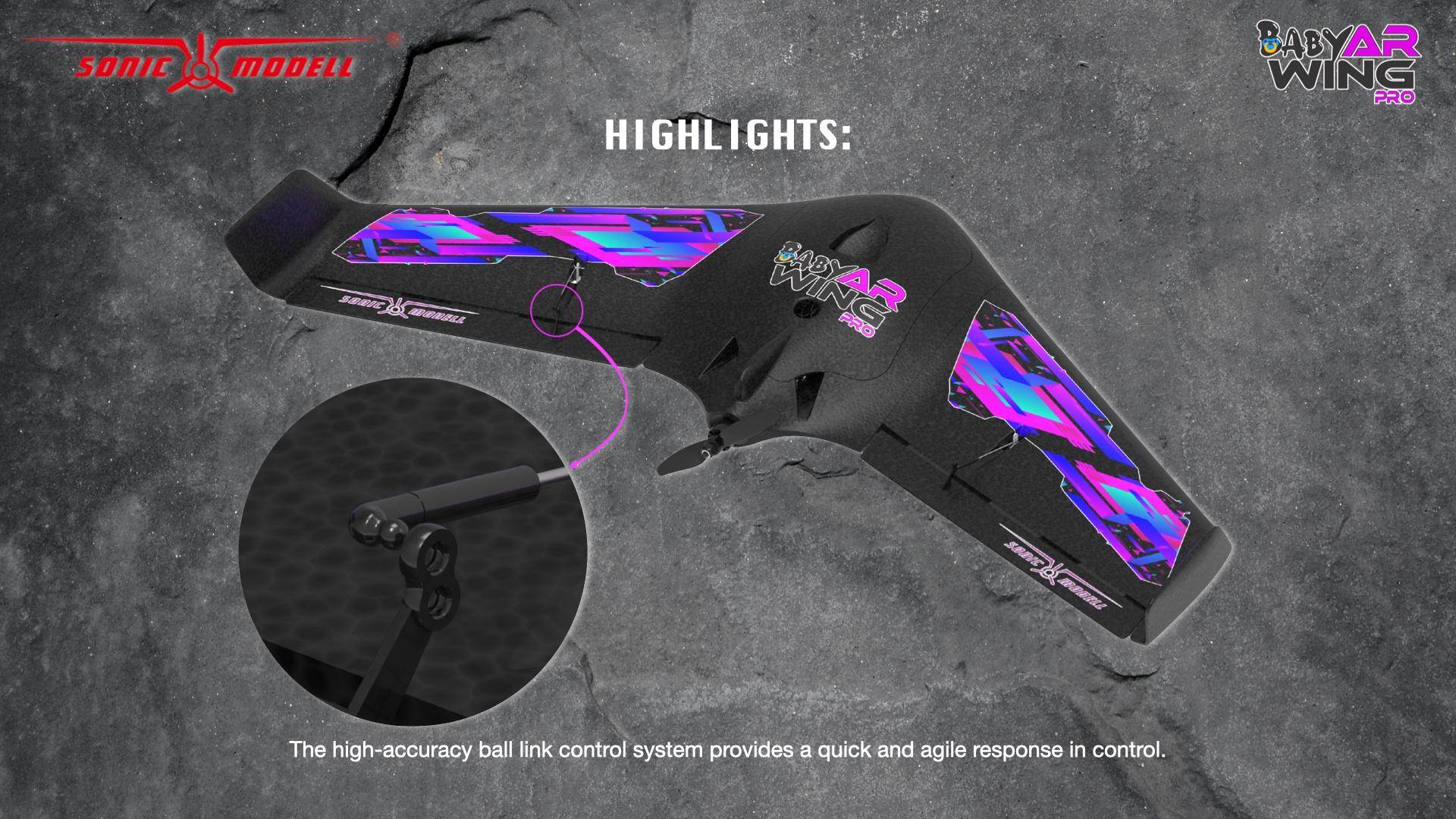 Baby AR Wing Pro 682mm Wingspan EPP FPV Flying Wing RC Airplane - ToylandEU