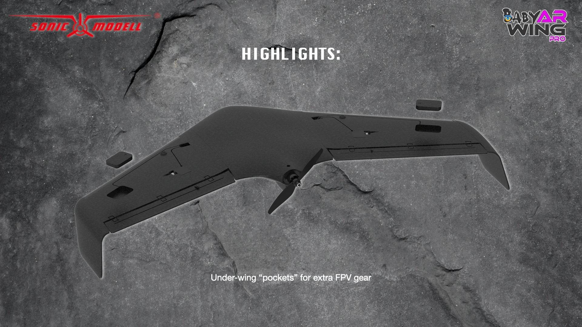 Baby AR Wing Pro 682mm Wingspan EPP FPV Flying Wing RC Airplane - ToylandEU