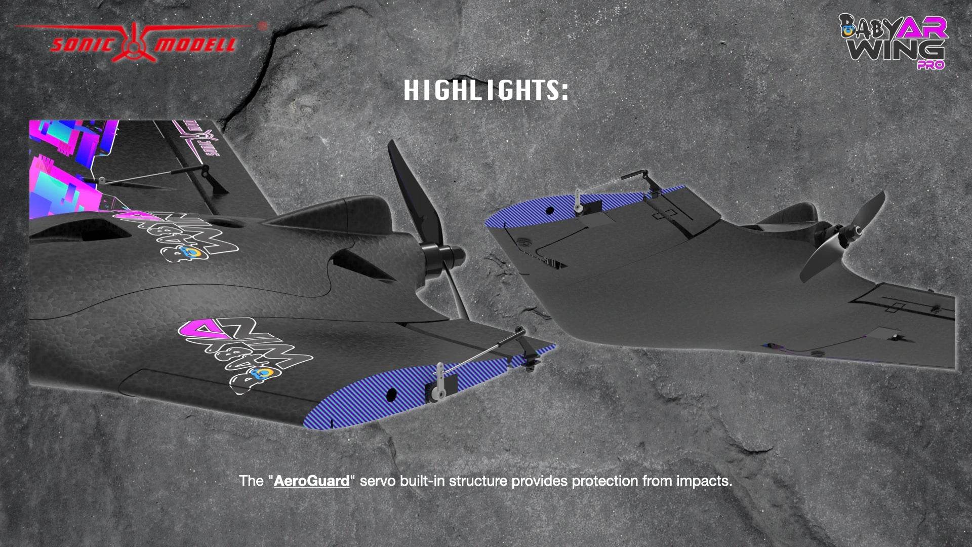 Baby AR Wing Pro 682mm Wingspan EPP FPV Flying Wing RC Airplane - ToylandEU