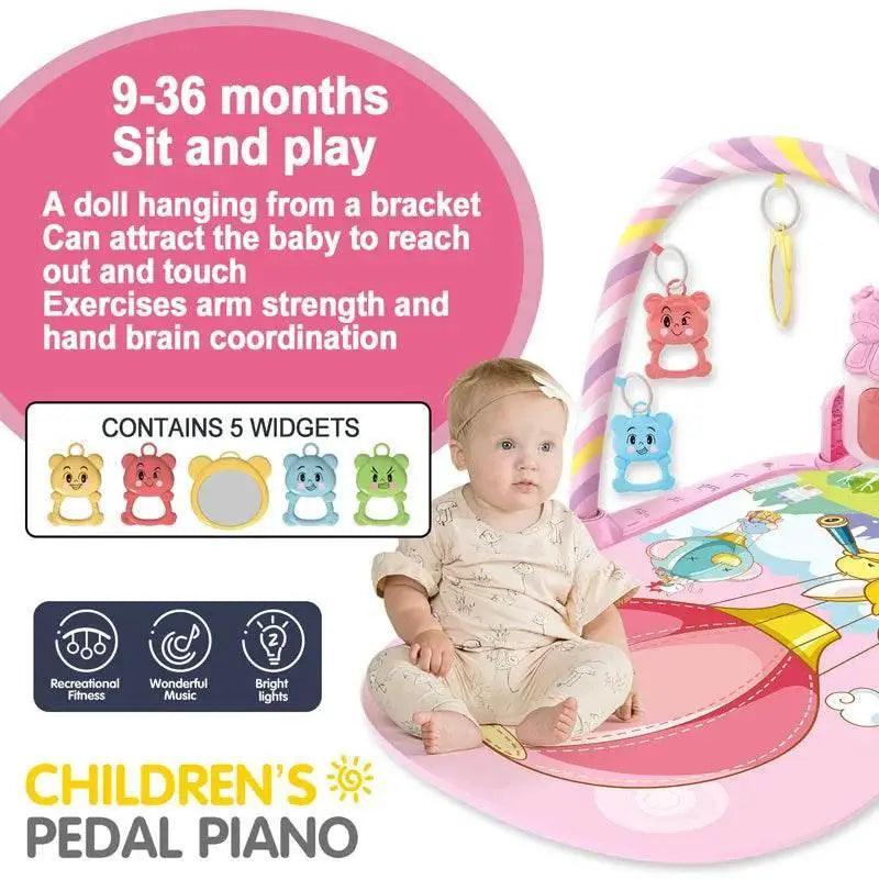  Baby Fitness Stand Music Play Gym Activity Toys Newborn Piano Crawling Blanket Pedal Game Pad Early Education 0-36 Months Gifts -  ToylandEU™