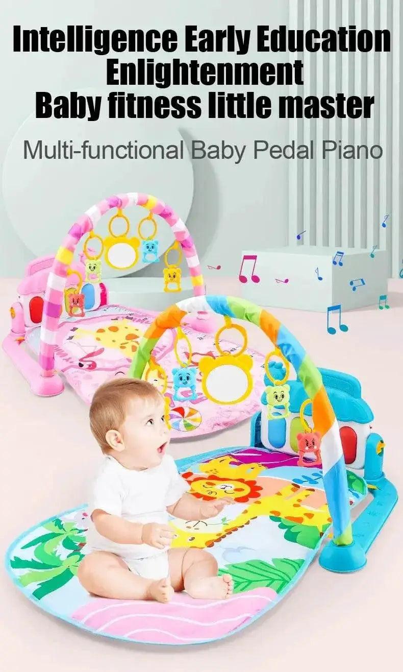  Baby Fitness Stand Music Play Gym Activity Toys Newborn Piano Crawling Blanket Pedal Game Pad Early Education 0-36 Months Gifts -  ToylandEU™