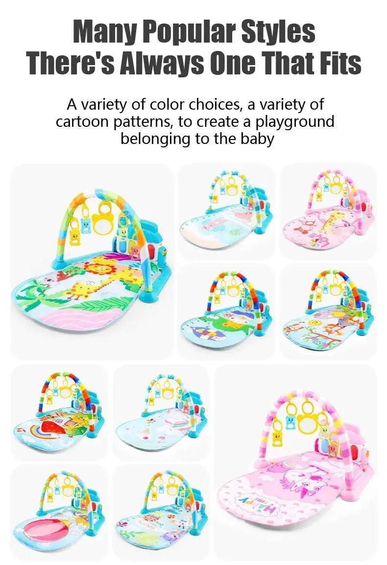  Baby Fitness Stand Music Play Gym Activity Toys Newborn Piano Crawling Blanket Pedal Game Pad Early Education 0-36 Months Gifts -  ToylandEU™