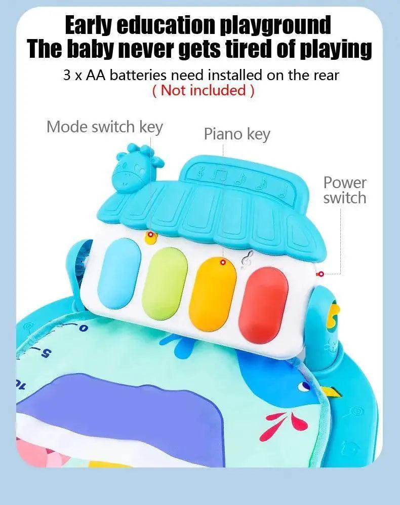 Baby Fitness Stand Music Play Gym Activity Toys Newborn Piano Crawling Blanket Pedal Game Pad Early Education 0-36 Months Gifts -  ToylandEU™