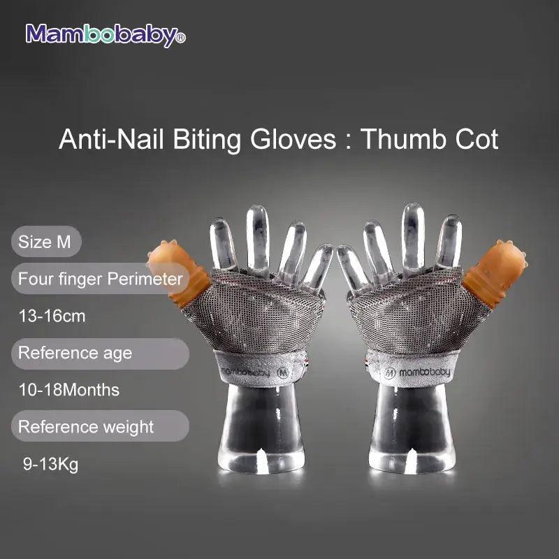  Baby Anti Bite Gloves Silicone Finger Cots Stop Biting -  ToylandEU™