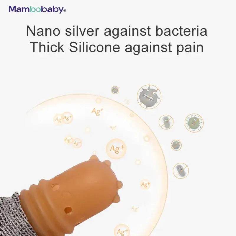 Baby Anti Bite Gloves With Silicone Finger Cots Stop Biting - ToylandEU