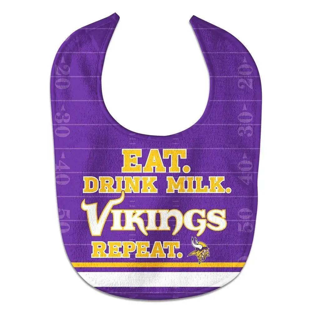  Minnesota Vikings Baby Bib All Pro Style Eat Drink Repeat -  ToylandEU™