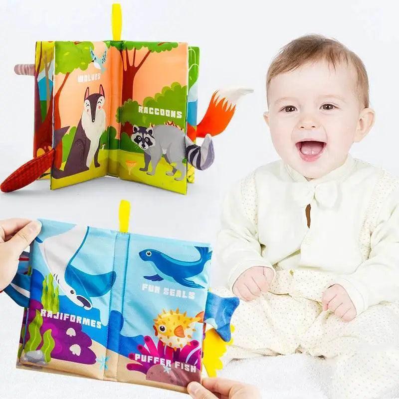  Baby Books Toys 0-6 Months 3PCS Touch and Feel Cloth Crinkle Soft Books for Infants -  ToylandEU™