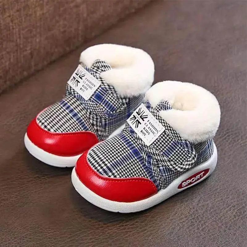  Cozy Plus-Size Cotton Baby Boots for Winter - Non-Slip Velvet-Lined Snow Shoes for Outdoor Play -  ToylandEU™