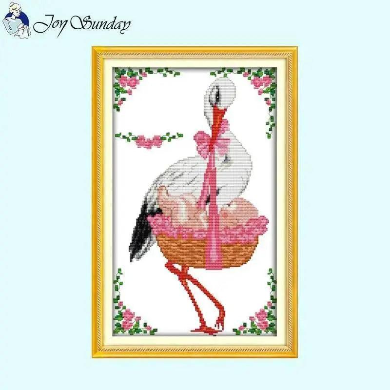 Baby Bottle Themed Cross Stitch Embroidery Kit - 14ct, 16ct, 11ct Printed Canvas Fabric for DIY Hand Sewing and Birth Certificates -  ToylandEU™