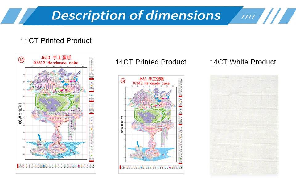 Baby Bottle Themed Cross Stitch Embroidery Kit - 14ct, 16ct, 11ct Printed Canvas Fabric for DIY Hand Sewing and Birth Certificates - ToylandEU
