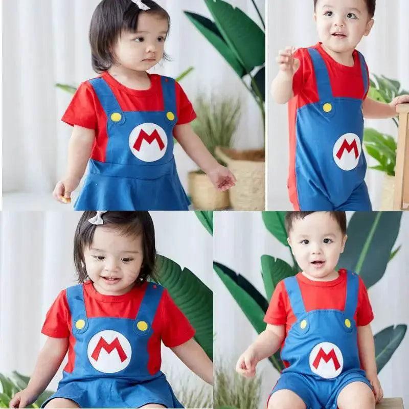 Baby Boy Anime Hooded Brothers Bodysuit Autumn and Winter Thin Section Fleece Long Sleeve Bodysuit Party Holiday Costume Red -  ToylandEU™