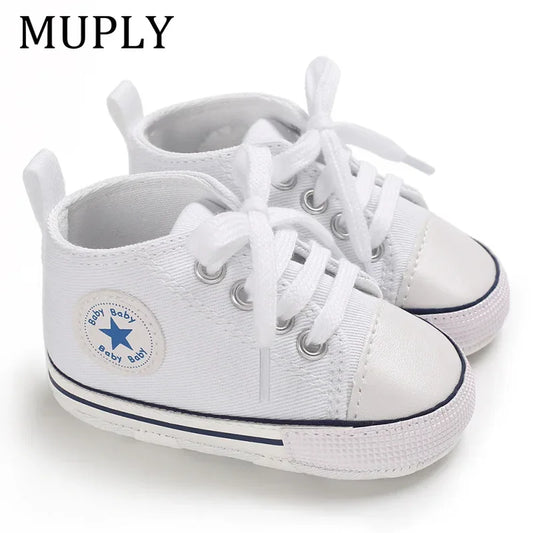 Baby Canvas Sneakers Anti Slip First Walkers For Newborns - ToylandEU