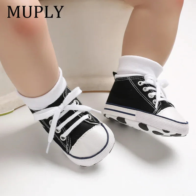 Baby Canvas Sneakers Anti Slip First Walkers For Newborns - ToylandEU