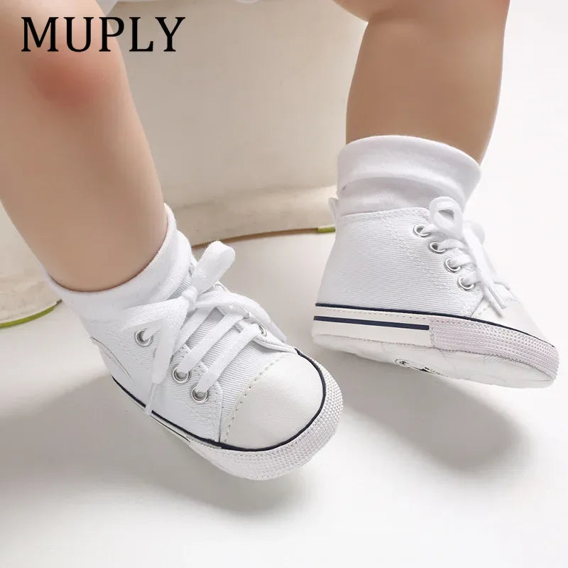 Baby Canvas Sneakers Anti Slip First Walkers For Newborns - ToylandEU