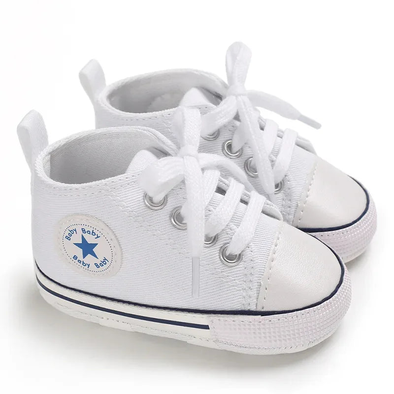 Baby Canvas Sneakers Anti Slip First Walkers For Newborns - ToylandEU