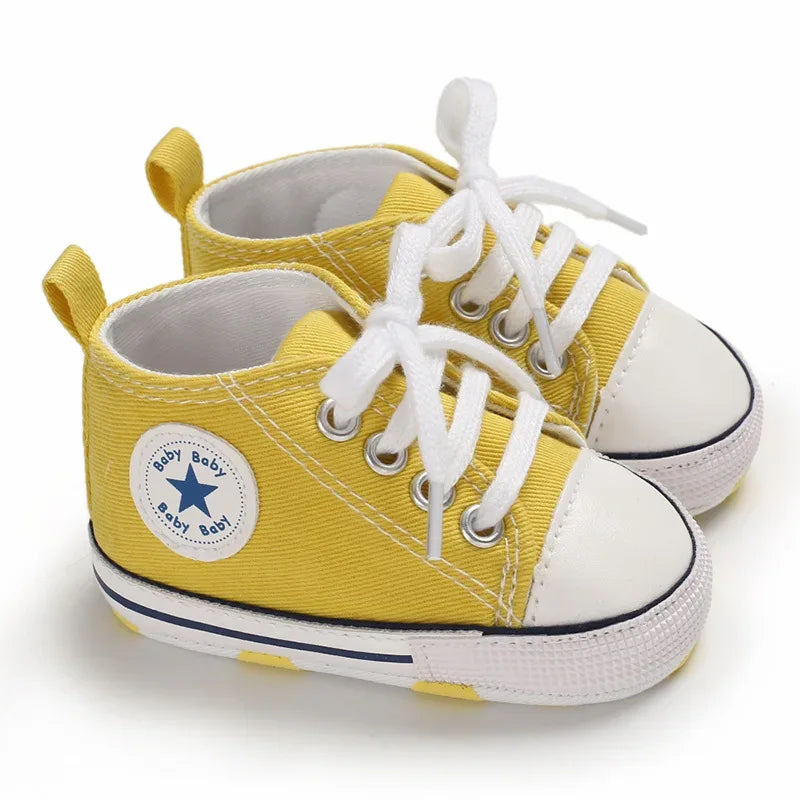 Baby Canvas Sneakers Anti Slip First Walkers For Newborns - ToylandEU