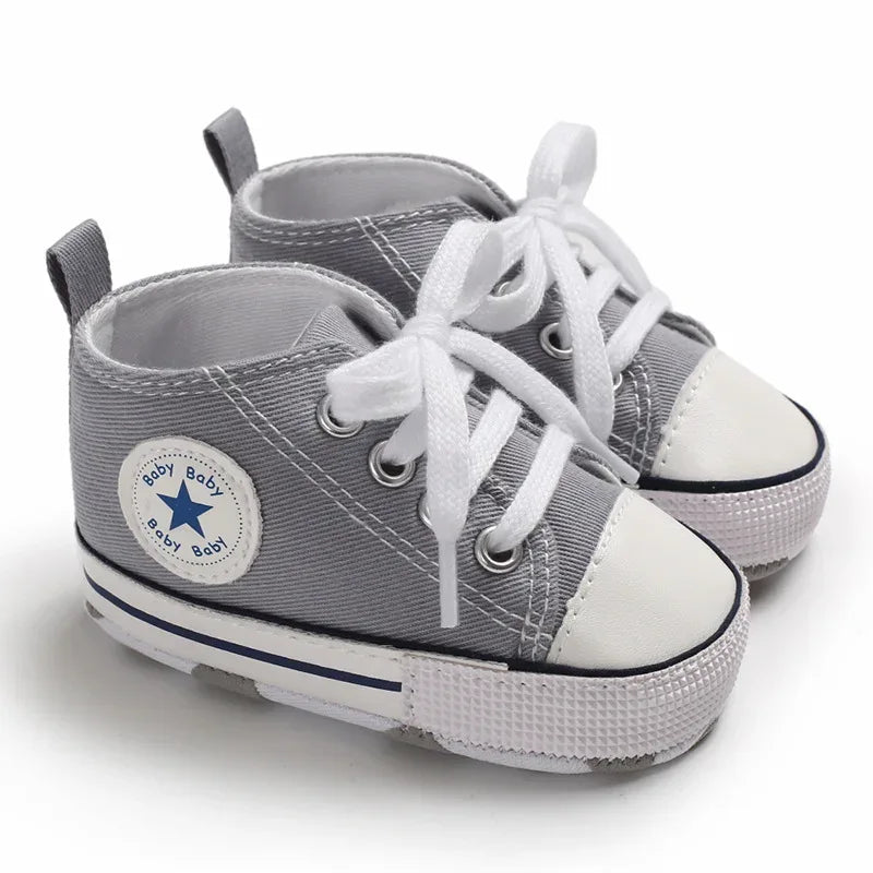 Baby Canvas Sneakers Anti Slip First Walkers For Newborns - ToylandEU