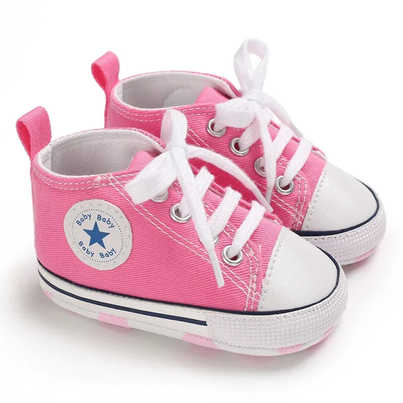 Baby Canvas Sneakers Anti Slip First Walkers For Newborns - ToylandEU