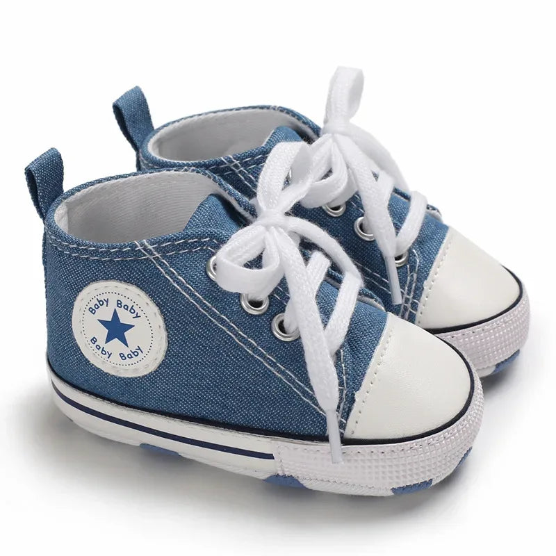 Baby Canvas Sneakers Anti Slip First Walkers For Newborns - ToylandEU