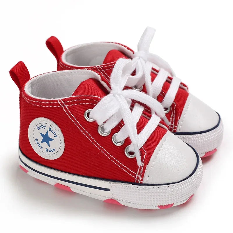 Baby Canvas Sneakers Anti Slip First Walkers For Newborns - ToylandEU