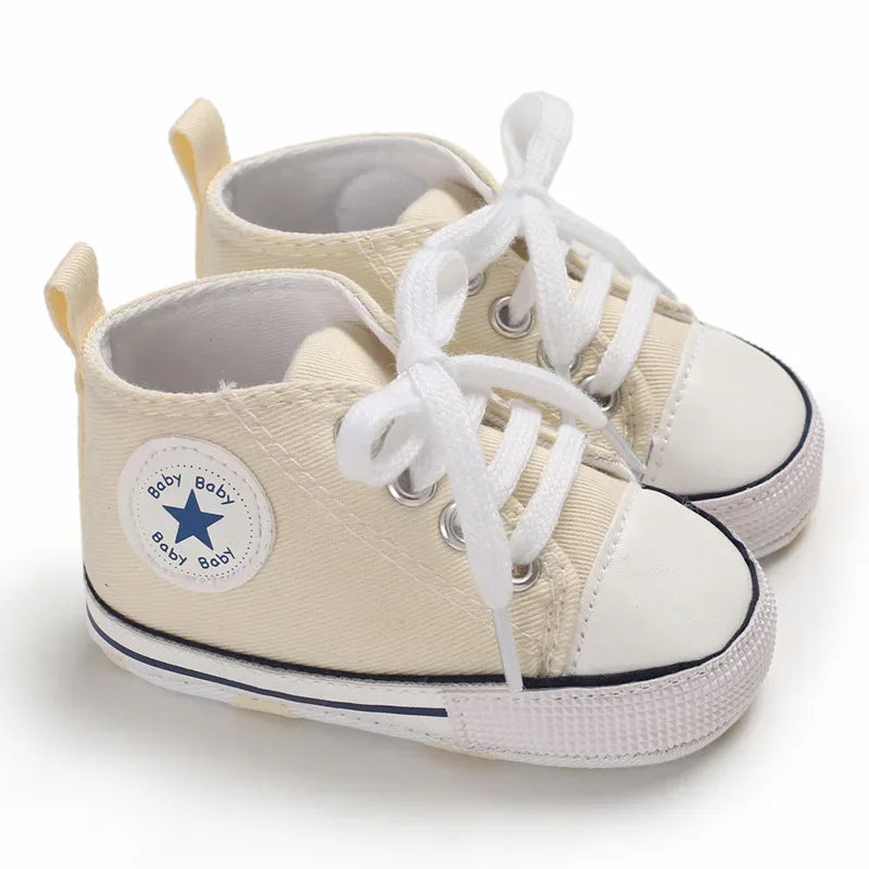 Baby Canvas Sneakers Anti Slip First Walkers For Newborns - ToylandEU