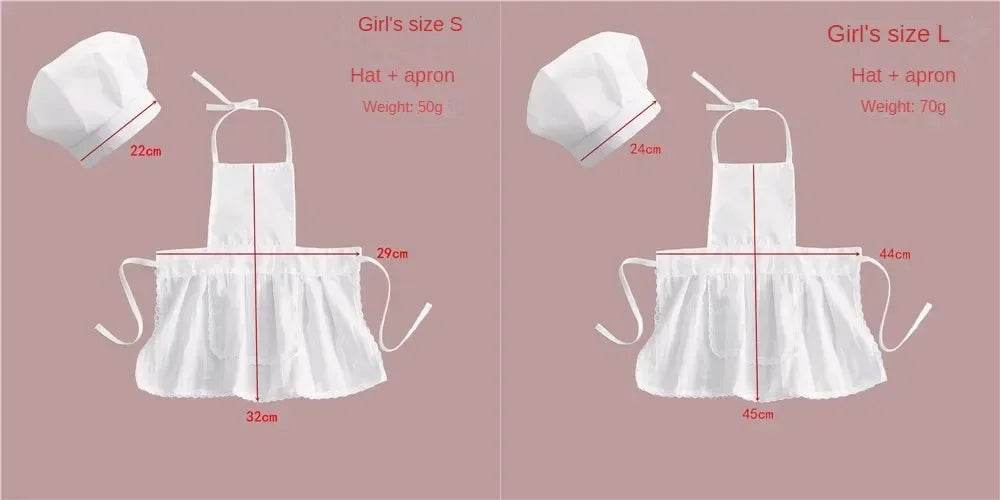 Baby Chef Apron Hat Outfit for Newborn Photography Prop Unisex Cook Costume for Boys and Girls - ToylandEU